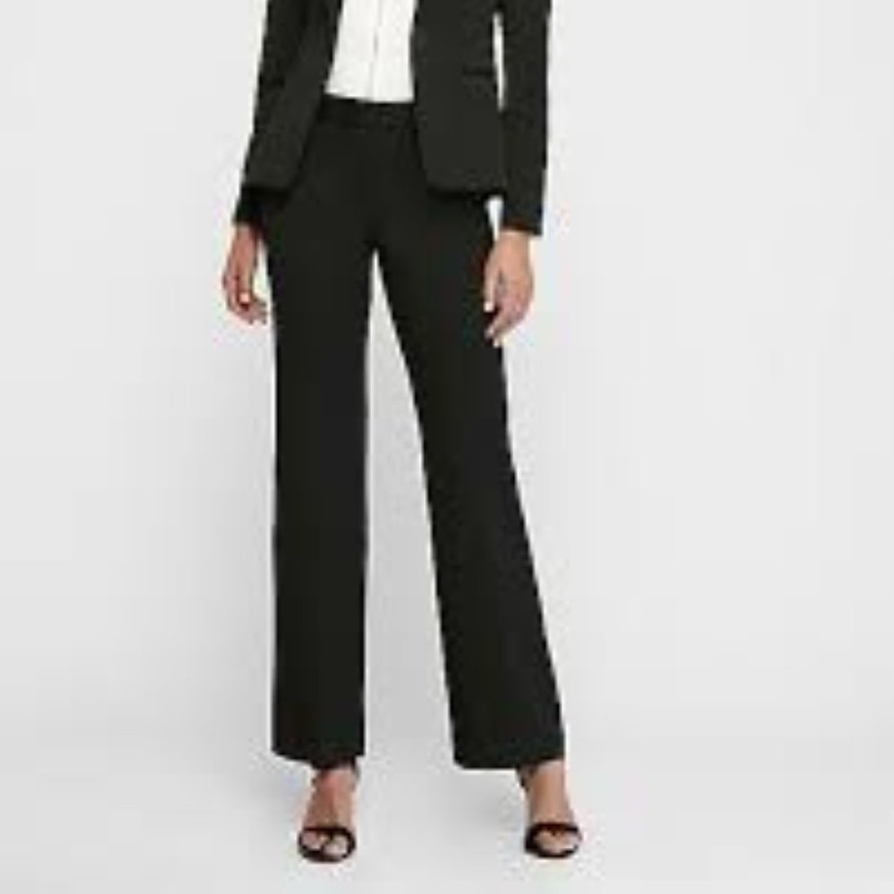 EXPRESS Editor Mid Rise Wide Leg Pants Size: 8 R